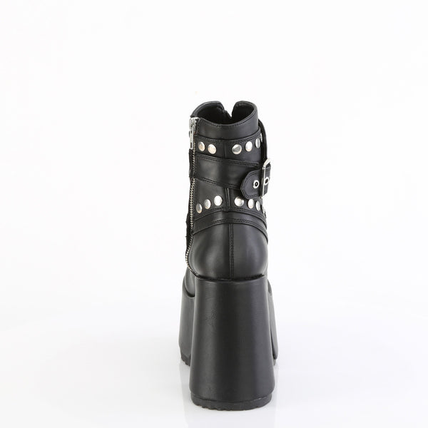 CAMEL-70 Plateau Stiefel Schwarz Matt von DemoniaCult – Ansicht 4