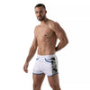 Shorts, Weiß Camouflage - sportliches Design mit Reißverschlusstasche | TOF Paris