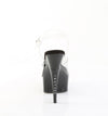 CAPTIVA-608 Plateau Sandaletten Transparent/Schwarz Strass von Pleaser – Ansicht 4