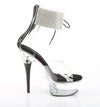 CAPTIVA-624RS Plateau Sandaletten Schwarz/Transparent Strass von Pleaser – Ansicht 5