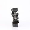 CAPTIVA-658 Plateau Sandaletten Schwarz Matt von Pleaser – Ansicht 2