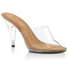 CARESS-401 Pantoletten Transparent/Tan | Fabulicious