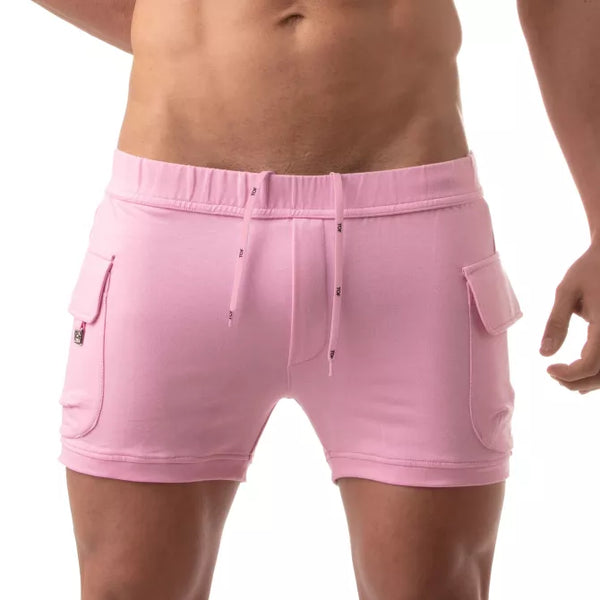 Pinke aufregende Cargo Shorts für provokante Streetwear Styles von TOF Paris