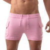Pinke aufregende Cargo Shorts für provokante Streetwear Styles von TOF Paris – Ansicht 2