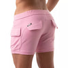 Pinke aufregende Cargo Shorts für provokante Streetwear Styles von TOF Paris – Ansicht 3