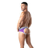 Herren Slips Backless mit breitem Jacquard-Bund, lila | TOF Paris