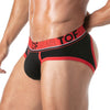Slips ohne Rücken - Weicher Bi-Stretch Baumwollkomfort, Schwarz | TOF Paris