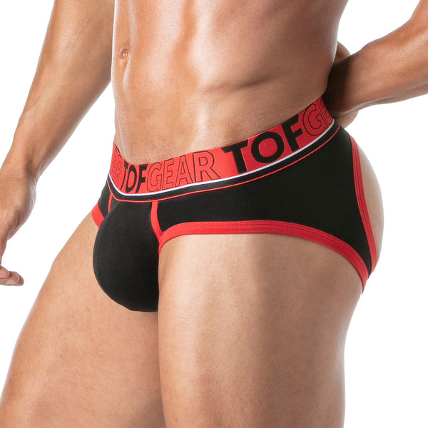 Slips ohne Rücken - Weicher Bi-Stretch Baumwollkomfort, Schwarz | TOF Paris