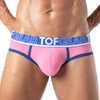 Herren Slips Backless - weicher Bi-Stretch, breiter Jacquard-Bund Pink | TOF Paris