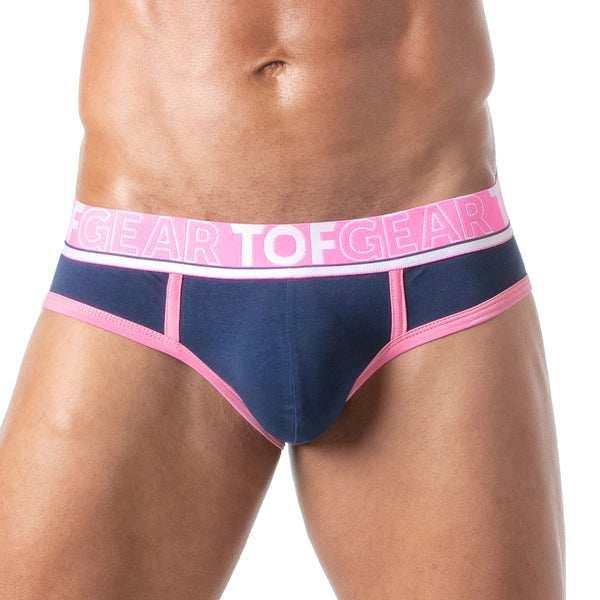 Sportliche Herren-Slips mit elastischem Jacquard-Bund, Marineblau | TOF Paris