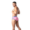 Herren Slips Pink mit elastischem Jacquard-Bund und Kontraststreifen | TOF Paris