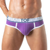 Slips mit Jacquard-Bund - sportlich, weich & flexible Passform, Lila | TOF Paris