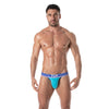 Jockstrap Türkis mit elastischem Jacquard-Bund & Bi-Stretch Cotton | TOF Paris