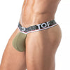 Stringless Thong Khaki - Komfortabler XXL-Schutz mit breitem Bund | TOF Paris