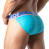 Tanga mit flexiblem Jacquard-Bund - weich & elastisch, Türkis | TOF Paris