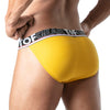 Tanga Gelb - Weicher Bi-Stretch Stoff mit Jacquard-Bund | TOF Paris