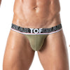 Tanga Khaki - Weicher Bi-Stretch Stoff mit Jacquard-Bund | TOF Paris