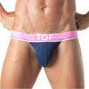 Tanga mit weichem Bi-Stretch & flexiblem Jacquard-Bund Marineblau | TOF Paris