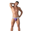Tanga mit Stretch-Baumwolle & flexiblem Jacquard-Bund in Lila | TOF Paris