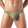 Herren String Khaki - Weicher Bi-Stretch, Slim Fit Bund | TOF Paris