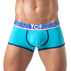 Boxershorts Herren low-waist, bi-stretch Baumwolle, Komfort, Türkis | TOF Paris