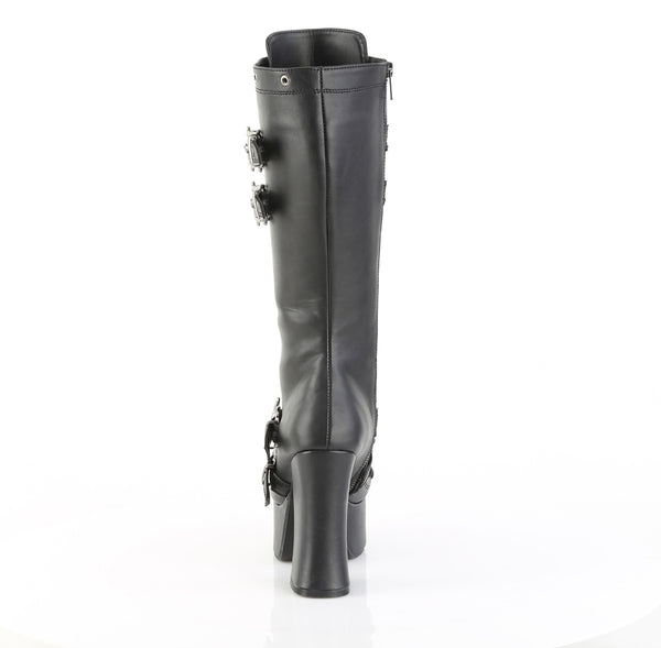 CHARADE-230 Plateau Stiefel Schwarz Matt von DemoniaCult – Ansicht 4
