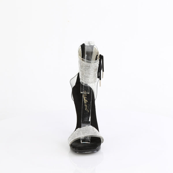 CHIC-47 Sandalette Schwarz Glitzer von Fabulicious – Ansicht 2