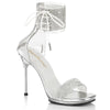 CHIC-47 - Sandaletten - Silber mit Strass | Fabulicious