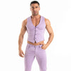Herren Chino Weste Slim Fit Stretch - Eleganz in Lila | TOF Paris