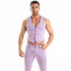 Herren Chino Weste Slim Fit Stretch - Eleganz in Lila | TOF Paris