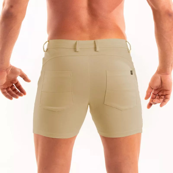 Beiges verführerisches Chino Short für einen modernen Look von TOF Paris – Ansicht 2