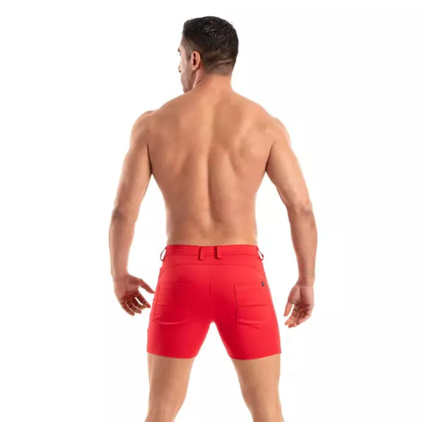 Rotes verführerisches Chino Short für einen maskulinen Look von TOF Paris – Ansicht 2