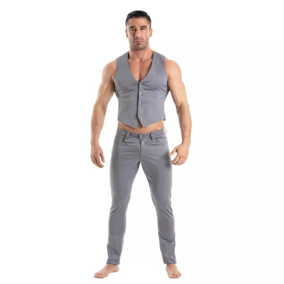 Chino Weste Herren Grau - Slim Fit mit Stretchkomfort | TOF Paris