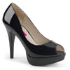 CHLOE-01 Plateau Pumps Lack Schwarz | Pleaser Pink Label