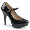 CHLOE-02 Plateau Pumps Lack Schwarz | Pleaser Pink Label