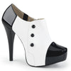 CHLOE-11 Plateau Stiefeletten - Weiß von Pleaser Pink Label