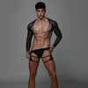 Fishnet Bolero Herren - Transparenter Mesh, Komfort & Eleganz, Schwarz | TOF Paris