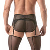 Herren Strumpfhalter Netzdesign - Verstellbar & Atmungsaktiv, Schwarz | TOF Paris