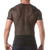Mesh T-Shirt Herren - Transparenter Look, Atmungsaktiv & Enganliegend, Schwarz | TOF Paris