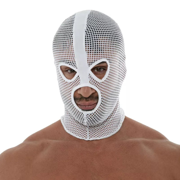 Weiße Circuit Mesh Hood im sportlichen Designer Look von TOF Paris
