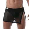 Herren Mesh Rock mit verstellbarem Bund - transparent & modern, Schwarz | TOF Paris