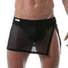 Herren Mesh Rock mit verstellbarem Bund - transparent & modern, Schwarz | TOF Paris