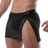 Herren Mesh Rock mit verstellbarem Bund - transparent & modern, Schwarz | TOF Paris