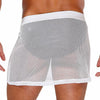 Weißes verführerisches Mesh Sarong für maskuline und transparente Momente von TOF Paris – Ansicht 3
