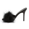 CLASSIQUE-01F Pantoletten - Schwarz | Fabulicious