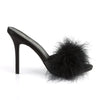 CLASSIQUE-01F Pantoletten - Schwarz | Fabulicious
