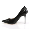 CLASSIQUE-20SP Pumps Schwarz Snake-Print Leder | Pleaser