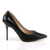 CLASSIQUE-20SP Pumps Schwarz Snake-Print Leder | Pleaser