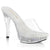 COCKTAIL-501RSI Plateau Pantoletten Glitzer Silber | Fabulicious