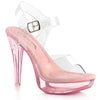 COCKTAIL-508 Plateau Sandaletten Rosa Transparent | Fabulicious